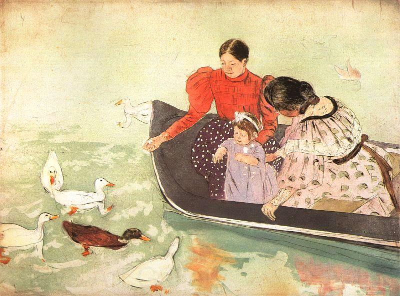 Mary Cassatt Feeding the Ducks